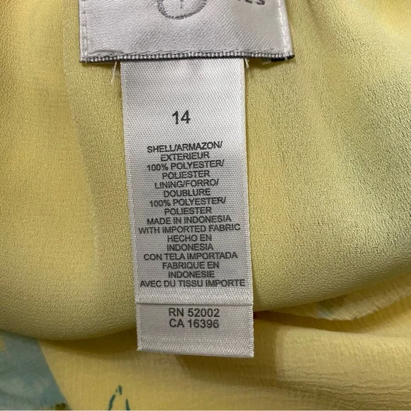 Emma James yellow summer floral stretch waistband long flare hem skirt size 14 - Picture 13 of 13